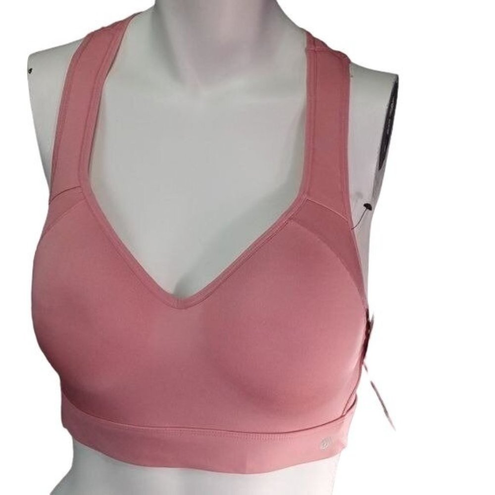 LAYER8 MAXIMUM SUPPORT WOMENS PINK SPORT BRA SIZE SMALL